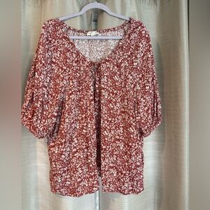 Treasure & Bond Short Sleeve Blouse Size 2X